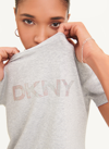 Dkny Women's Glitter Logo T-shirt In Avenue Grey