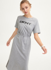 DKNY WOMEN'S LOGO DRAWSTRING WAIST DRESS