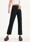 Dkny Broome Mid-rise Straight-leg Jeans In Black