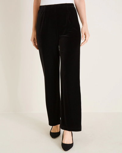 Chico's Travelers Collection Velvet No Tummy Pants In Black