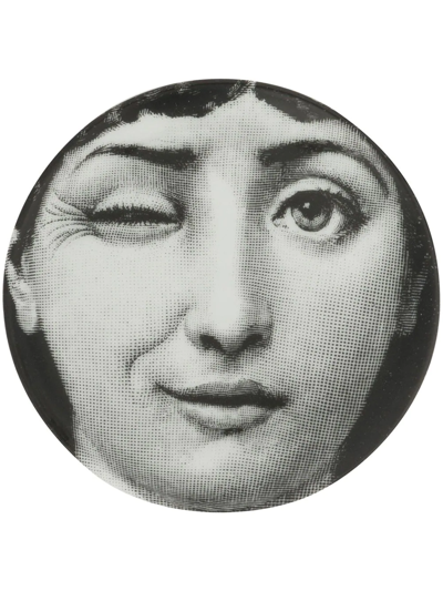 Fornasetti Wink Coaster In Black