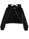 ANDORINE VELVET HOODED CROP TOP