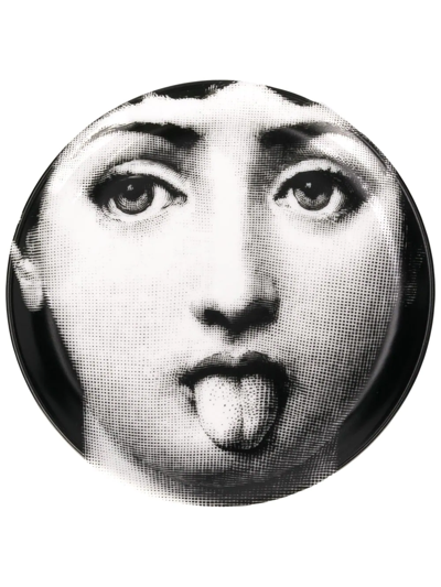 Fornasetti Porcelain Coaster In White