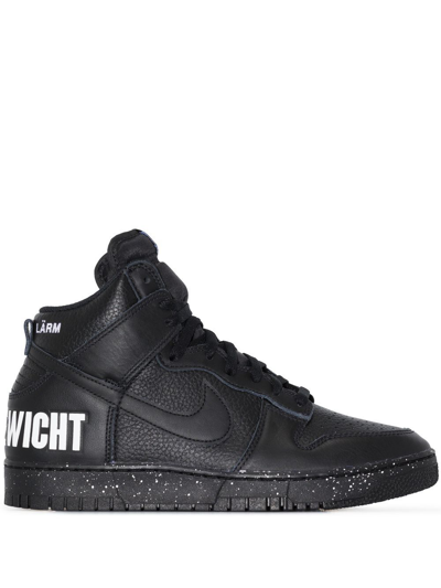 Nike Undercover Dunk Hi 1985 Leather High-top Trainers In Black/black-white