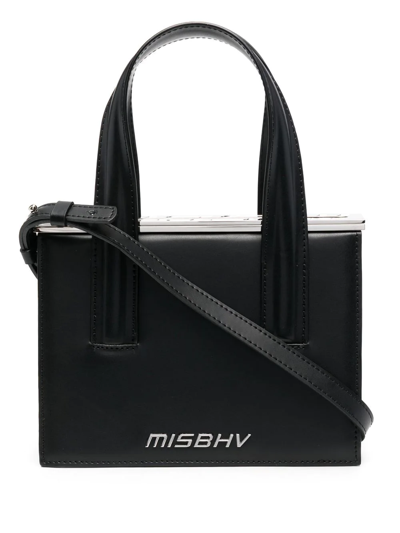 Misbhv Trinity Leather Handbag In Black