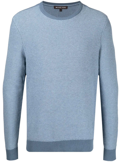 Michael Kors Crew Neck Jumper In Blue