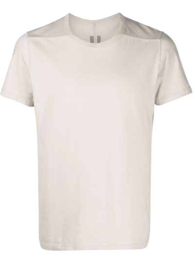 Rick Owens Round-neck Cotton T-shirt In Neutrals