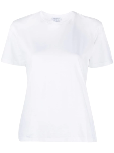 Sunspel Fitted Cotton T-shirt In White