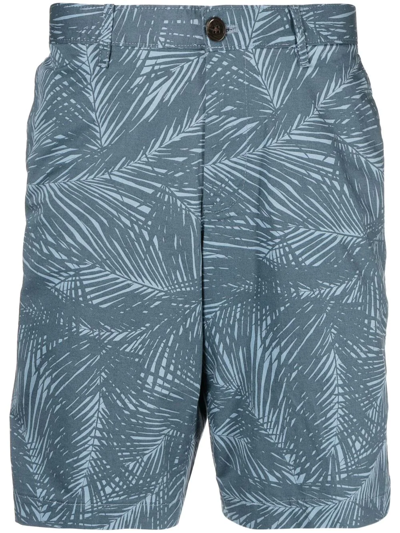 Michael Kors Palm-print Shorts In Blue