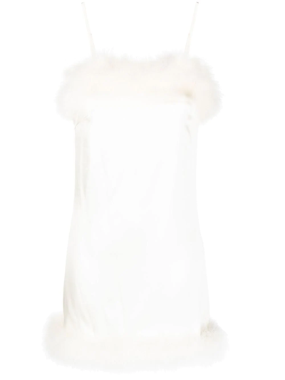 GILDA & PEARL CELESTE FEATHER-TRIM MINI DRESS