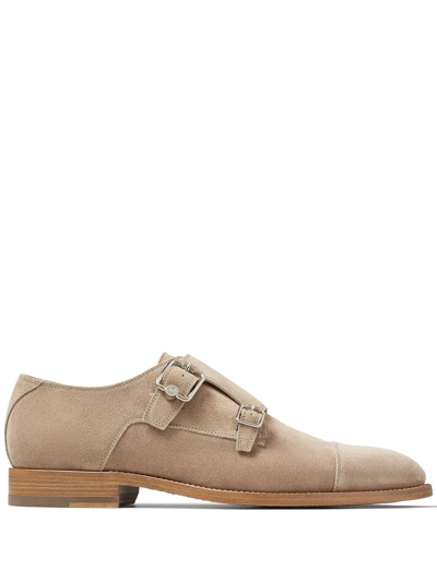 Jimmy Choo Finnion Monk Shoes In Stone | ModeSens display picture 2