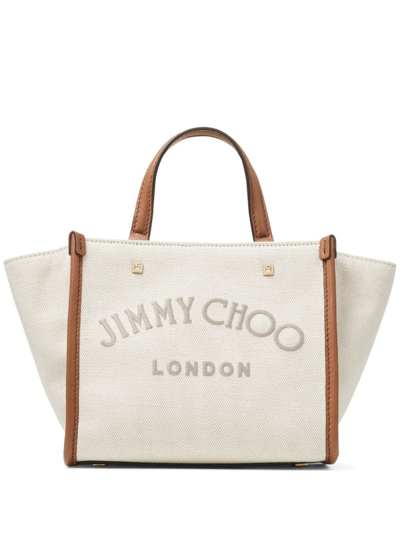 Jimmy Choo Varenne Embroidered-logo Tote Bag In Multi