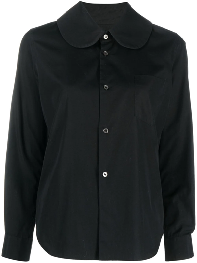 Pre-owned Comme Des Garçons 2000s Peter Pan-collar Shirt In Black
