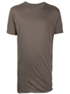 Rick Owens Twist Long Double Cotton Jersey T-shirt In Neutrals
