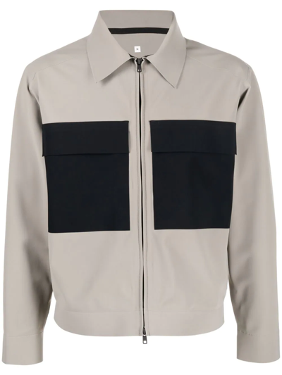 Gr10k Zip-fastening Long-sleeve Jacket In Grey