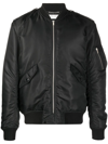 Saint Laurent Black Regular Fit Bomber Jacket In Black