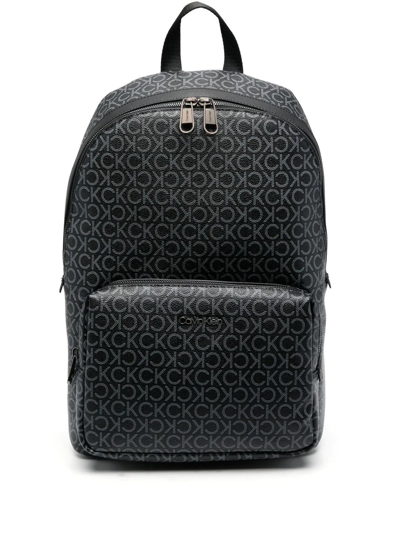 Calvin Klein Must Monogram-pattern Tote Bag In Black