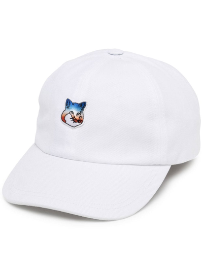 Maison Kitsuné White Gradient Fox Head Cap