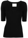 BY MALENE BIRGER RIBBED KNITTED TOP