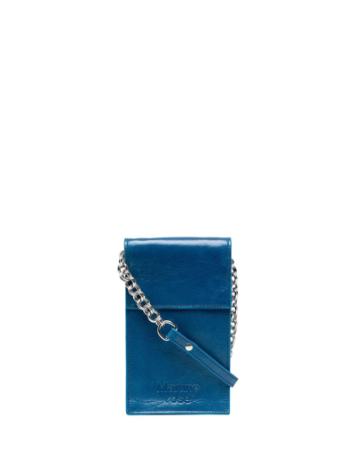 Martine Rose Debossed-logo Detail Belt Bag In Blue