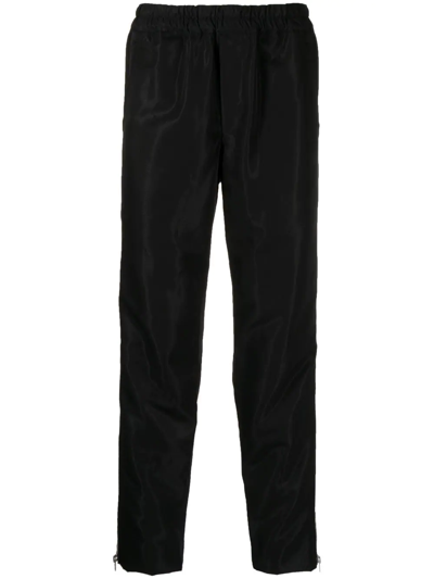 Black Comme Des Garçons Side Zip-detail Trousers In Black