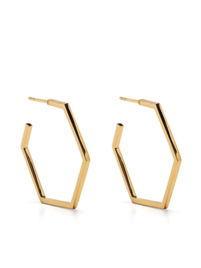 Rachel Jackson Hexagon Hoop Earrings In Gold