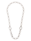 CAPSULE ELEVEN CHUNKY-CHAIN PEARL-EMBELLISHED NECKLACE