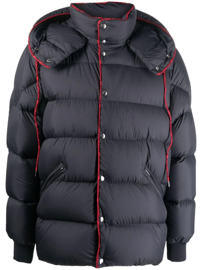Moncler Blue Amarante Hooded Quilted Jacket