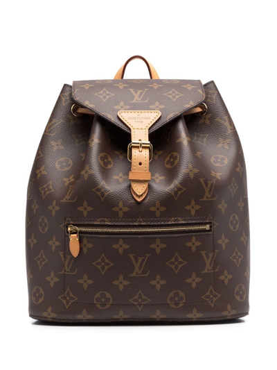 Pre-owned Louis Vuitton 2017  Monogram New Montsouris Nm Backpack In Brown