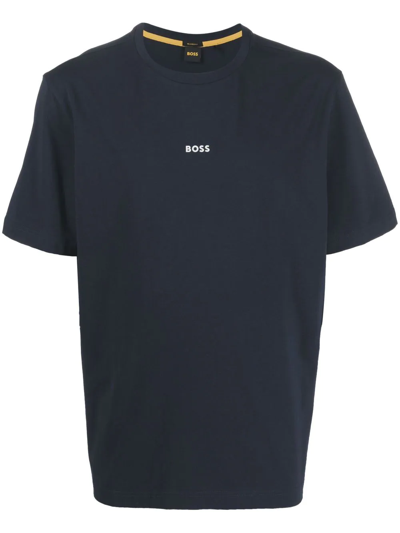 Hugo Boss Logo-print T-shirt In Black
