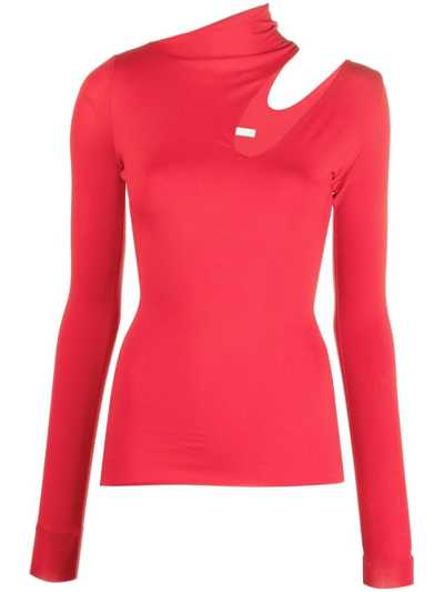 Manurí Bambina Cut-out Detail Blouse In Red