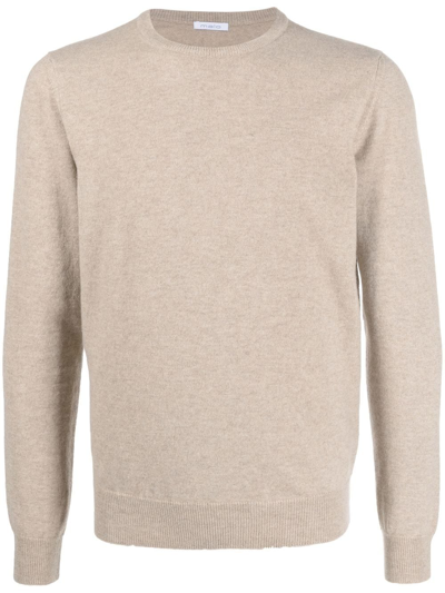 Malo Round-neck Knit Jumper In Beige