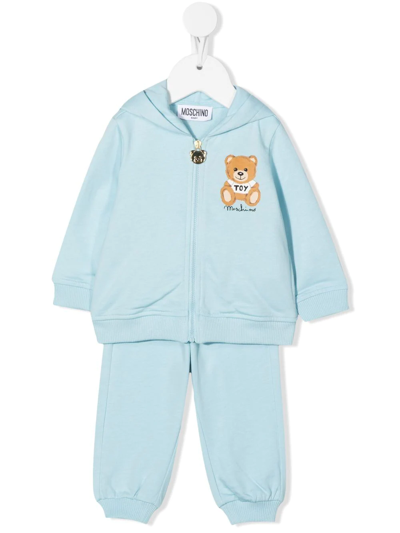 Moschino Babies' Teddy Bear-print Tracksuit In Blue