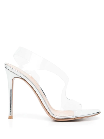 Gianvito Rossi Metropolis Open-toe 110mm Sandals In Silver