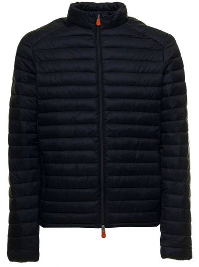 Save The Duck Alexander Blue Quilted Nylon Ecological Down Jacket Man