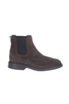 Hogan Man Ankle Boots Brown Size 10 Soft Leather In Marrone
