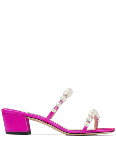 Jimmy Choo Amara 45mm Sandals In Pink