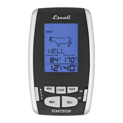 Escali Wireless Thermometer And Timer In Black