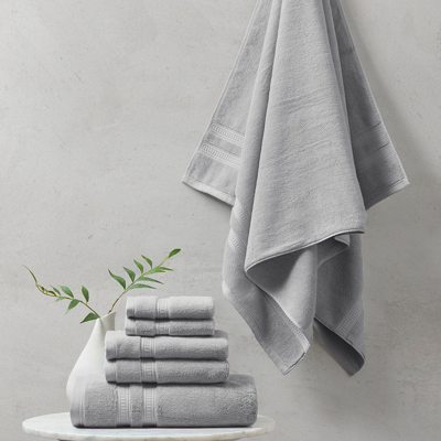 Beautyrest Cashmere-like Antimicrobial Towel Set In Gray