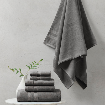Beautyrest Cashmere-like Antimicrobial Towel Set In Gray