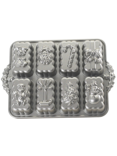 Nordicware Holiday Mini Loaves Pan In Silver