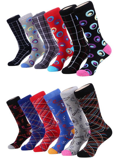 Mio Marino Crew Cut Dress Socks - Assorted Designs In Swanky Collection