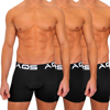 Aqs Classic Fit Boxer Brief 3-pack In Black/black/black