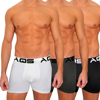 Aqs Classic Fit Boxer Brief 3-pack In Black/grey/white