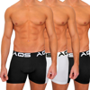 Aqs Classic Fit Boxer Brief 3-pack In Black/white/black