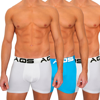 Aqs Classic Fit Boxer Brief 3-pack In White/light Blue/white
