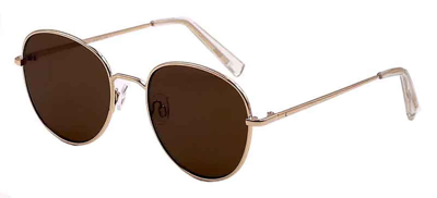 Kendall & Kylie Collins Modified Round Metal Sunglasses In Amber