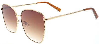 Kendall & Kylie Riley Textured Metal Butterfly Sunglasses In Shiny Gold