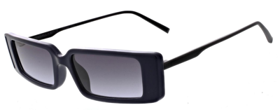 Kendall & Kylie Saylor Cutout Asymetrical Rectangle Sunglasses In Shiny Opaque Navy