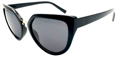 Kendall & Kylie Lynn Geo Round Metal Bridge Sunglasses In Black